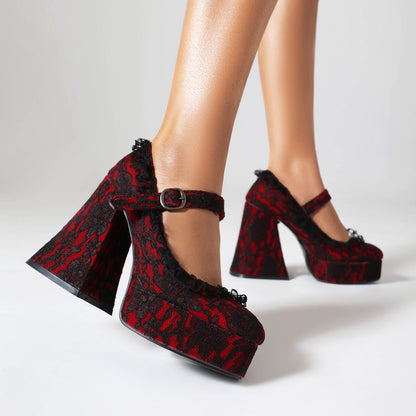 Scalet Lace High Heels