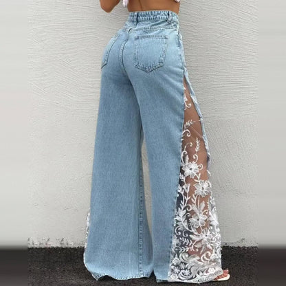 Light blue with white lace, back